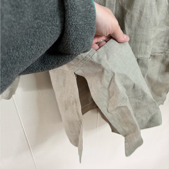 Sara Campbell made in USA 100% linen beige button front jacket size 4 lagenlook - Picture 4 of 7